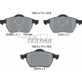 Bremsbelagsatz Vw P. A3/Golf 4/Tt/Octavia/Leon 1 130-230Km/Quattro/4Motion 2339201