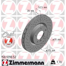 11 481 030 Sport Bremsscheibe VA li Spor 150.1290.52 11 481 030 Sport Bremsscheibe VA li Spor 150.1290.52