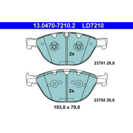 Bremsbelagsatz Bmw S. 5/6 3.0D 04-10 Keramik 13.0470-7210.2