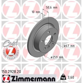 Zimmermann Bremsscheibe 150.2928.20