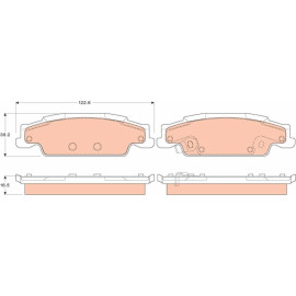 TRW Bremsbelagsatz Cadillac T. Cts 02-07/Sts 04-10 GDB4453 TRW Bremsbelagsatz Cadillac T. Cts 02-07/Sts 04-10 GDB4453