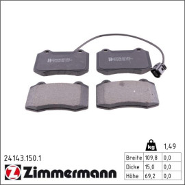 ZIMMERMANN Bremsbeläge 24143.150.1