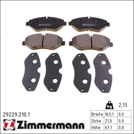 ZIMMERMANN Bremsbeläge 29229.210.1