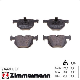 ZIMMERMANN Bremsbeläge 23448.170.1