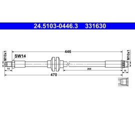 ATE Bremsschlauch 24.5103-0446.3