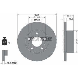 Bremsscheibe Iveco T. Daily 00- Abs 93104800