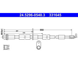 ATE Bremsschlauch 24.5296-0540.3 ATE Bremsschlauch 24.5296-0540.3