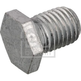 febi bilstein 27531 Ölablassschraube ohne Dichtring M12 x 1,5 – Gesamtlänge 20 mm, Länge unter Kopf 16 mm, Gewindelänge 13 mm, Außensechskant, SW 17 mm, Stahl, Außendurchmesser 17 mm, OE 11 13 7 535 106 / STC 2034