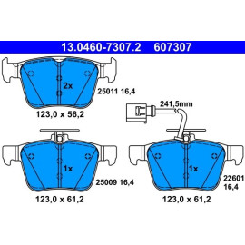 Bremsbelagsatz Audi T. A3 2.5 Rs3 Quattro 15 13.0460-7307.2