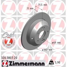 ZIMMERMANN Bremsscheibe 320.3807.20