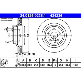 Bremsscheibe Db T. W211/W212/S212/C218/X218 4.0-5.5 06 24.0124-0236.1 Bremsscheibe Db T. W211/W212/S212/C218/X218 4.0-5.5 06 24.0124-0236.1