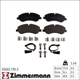 ZIMMERMANN Bremsbeläge 25602.170.3