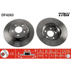 TRW Bremsscheibe Mercedes-Benz W211 02 DF4263 TRW Bremsscheibe Mercedes-Benz W211 02 DF4263