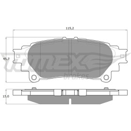 TOMEX brakes Bremsbelagsatz, Scheibenbremse TX 18-40