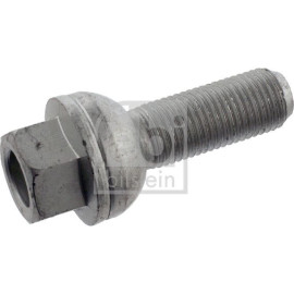 febi bilstein 17818 Radschraube M14 x 1,5 – Kugelbund R14, Länge unter Kopf 37 mm, Gewindelänge 34 mm, Gesamtlänge 62 mm, Außen-Ø 27,5 mm, SW 19, Klasse 10.9, Delta Protect, für Leichtmetallfelgen / für Stahlfelgen – OE 1 126 877
