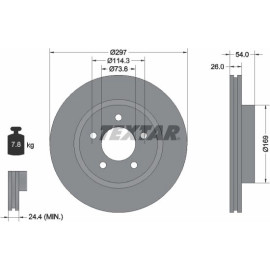 Bremsscheibe Chrysler P. 300M 92230003
