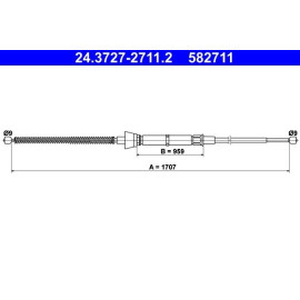 ATE Handbremsseil 24.3727-2711.2 ATE Handbremsseil 24.3727-2711.2