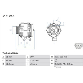 Lichtmaschine 0 986 049 121