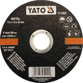 Metalltrennscheibe 115X1,2X22 YT-5920