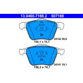 Bremsbelagsatz Volvo P. Xc90 2.4-3.2 02-14 13.0460-7188.2