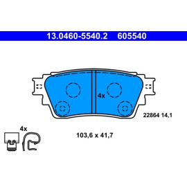 ATE Bremsbelagsatz 13.0460-5540.2 ATE Bremsbelagsatz 13.0460-5540.2