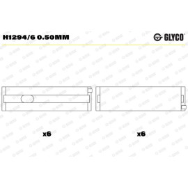 GLYCO Kurbelwellenlager H1294/6