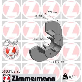 Zimmermann Bremsscheibe 600.1159.20