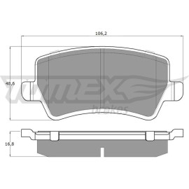 TOMEX brakes Bremsbelagsatz, Scheibenbremse TX 14-85