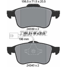 Bremsbelagsatz Alfa S. 159 1.9Jtd -07 Sys Teves 2433901