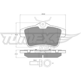 TOMEX brakes Bremsbelagsatz, Scheibenbremse TX 16-60