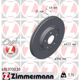 ZIMMERMANN Bremsscheibe 610.3733.20