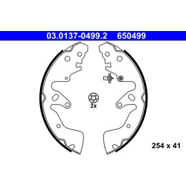 Bremsbackensatz 03.0137-0499.2