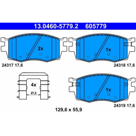 Bremsbelagsatz Hyundai P. Accent/I20 1.1-1.6 05 13.0460-5779.2