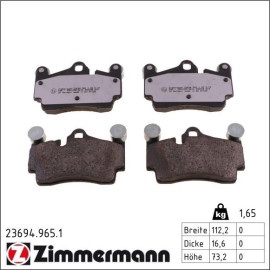 ZIMMERMANN Bremsbeläge 23694.965.1