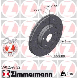 82 481 126 Sport Bremsscheibe VA Sport 590.2597.52 82 481 126 Sport Bremsscheibe VA Sport 590.2597.52
