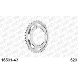 AFAM Kettenrad STAHL 43 Zähne 16501-43