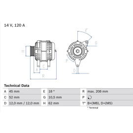 0 986 049 400 Bosch Lichtmaschine 0 986 049 400