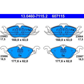 Bremsbelagsatz Opel P. Astra G 13.0460-7115.2