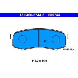 Bremsbelagsatz Toyota T. Land Cruiser 90 13.0460-5744.2