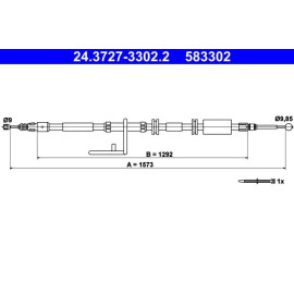 ATE Handbremsseil 24.3727-3302.2
