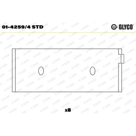 GLYCO Pleuellager 01-4259/4 STD