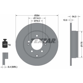 Textar Bremsscheibe 92166600 Textar Bremsscheibe 92166600