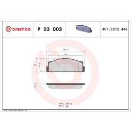 BREMBO Bremsklötze VA P 23 003