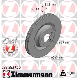 ZIMMERMANN Bremsscheibe 285.3537.20 ZIMMERMANN Bremsscheibe 285.3537.20