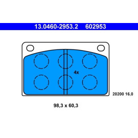 ATE Bremsbelagsatz 13.0460-2953.2 ATE Bremsbelagsatz 13.0460-2953.2