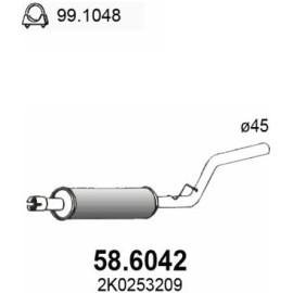 ASSO Mittelschalldämpfer 58.6042