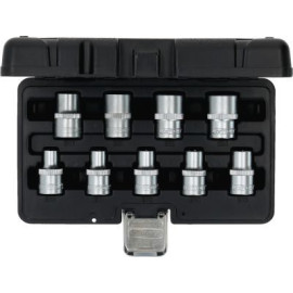 KS TOOLS Steckschlüsselsatz mit TX-E 1/2 Profil, 9-teilig, E10-E24 911.4410