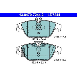 Bremsbelagsatz Db T. W204/S204/C204/C207/A207 1,6-5,5 07- Keramik 13.0470-7244.2