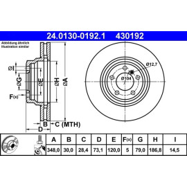 Bremsscheibe Bmw S. 3/X1 3.0 05-15 24.0130-0192.1 Bremsscheibe Bmw S. 3/X1 3.0 05-15 24.0130-0192.1