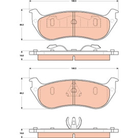 Bremsbelagsatz Ford T. Explorer 4.0-4.6 4Wd 96-05 GDB4132